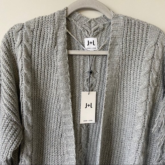 NWT John & Jenn Fringe Sleeves Cozy Cardigan - Picture 5 of 12